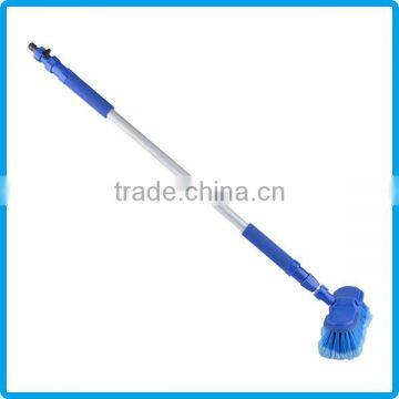 Extendable PP bristle water through brush for car cleaning