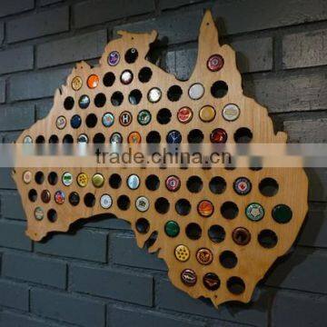 Hot Selling Beer Cap Maps Bottle Beer Soda Pop Wood Cap Organizer photo-5