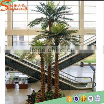 2015 hot sale outdoor large fake plastic palm tree plants and artificial palm tree decorative