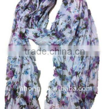 2011 fashion chiffon scarf with rose