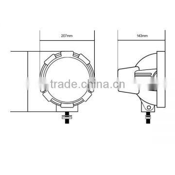 Waterproof Auto Working Light 100 Watt 7" HID Spot Light photo-3