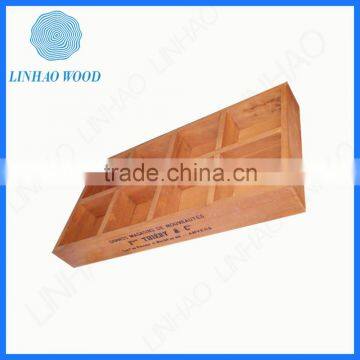 factory customized wooden tray with 8 compartments