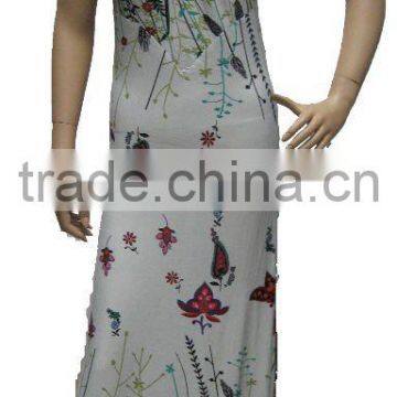 styliest V-neck maxi lady dress