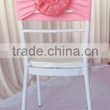 Free Shipping New Product: 100PCS 20cm*76cm Purple Spandex Band With Organza Big Flower For Chivari Chair Use photo-5