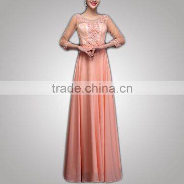 Simple Design Hot Sale Online Shopping Long Sleeve Prom Dress With Low MOQ