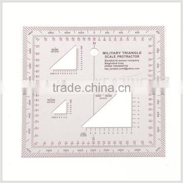 Kearing Durable Plastic Square Military Scale Protractor 1: 25000 & 1: 50000 # KMP-4 photo-2