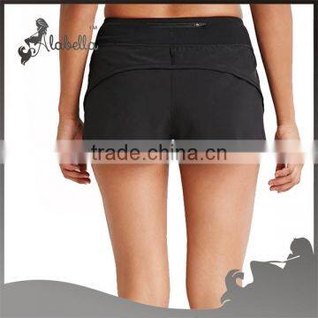 Woven Fabric Custom Compression Shorts Yoga Spperal for Female Gym Wear photo-3