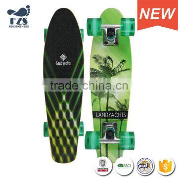 HSJ245 Manufacturers Wholesale Direct Small Fish Board Children Adult Skateboard Brush Street Step Maple Skateboard photo-2