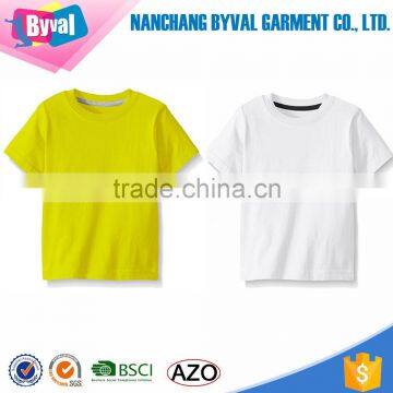 Kids Tshirts Wholesale 100% Cotton Jersey Boys' Short Sleeve Crew Neck Tee