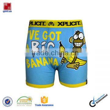 Fashional Funny Cartoon Printed Cotton Underwear /Custom Men Boxer Briefs