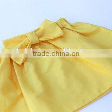 Wholesale Children's Boutique Clothing Yellow Bowknot Skirt Plus Size Dressy Skirts photo-2
