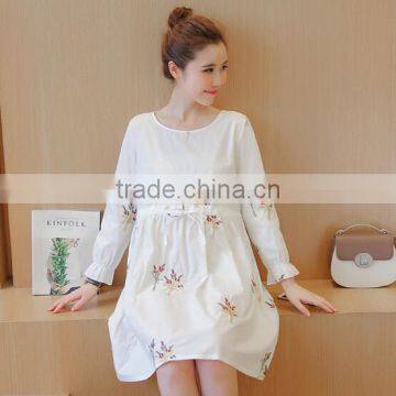 Zm51275a Fashion Long Sleeve Pregnant Women Dress Wholesale Maternity Clothes photo-3