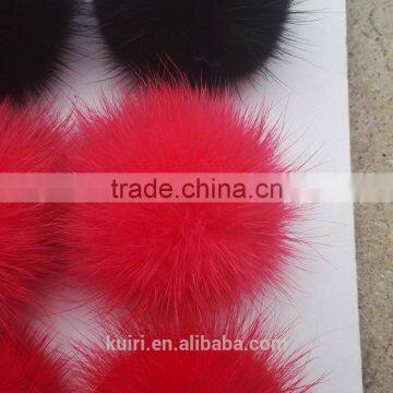 2016 New Design Pom Pom Fur Balls Genuine 8cm Real Rabbit Colorful Mink Fur Ball Pom photo-4