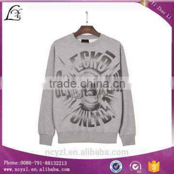 Quality mens custom logo thick fleece sweatshirt hoodie