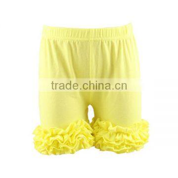 2017 New Arrival Kids Summer Hot Solid Baby Icing Ruffle 100% Cotton Girls Shorts photo-2