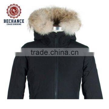 the Wholesale Customized Down Coat With Fur Hood photo-3