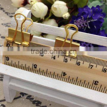 Gold Steel Binder Clip Creative Studen Stationery Office File Clip photo-3