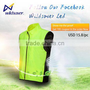 2017 hot new product popular hi vis lighted cool glow wear safety vest