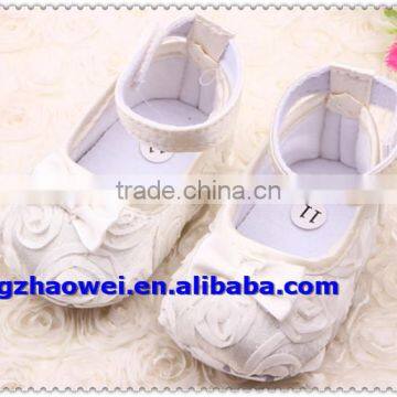 Elegant Rose Shading Baby Girl's Shoes With Bowknot photo-4