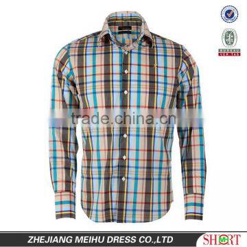 Latest Fashion Men Casual Shirts Plaid Fabric Button up Shirts for Men photo-2