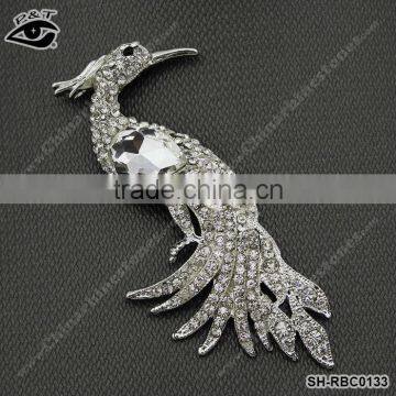 Crystal Bright ShinyRhinestone Brooches phoenix design for Wedding Dress clothing