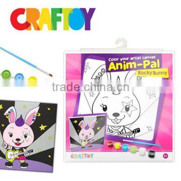 OEM Kid Project Color Your Framed Canvas Anim-Pal Rocky Bunny photo-2