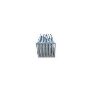 High air flow rate Pocket air filter / F6 medium efficiency pocket air filter , air cleaner filters