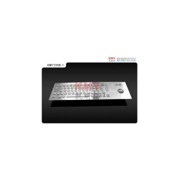 Hot Sale Stainless Steel Metal Keyboard with Trackball (KMY299B-1)