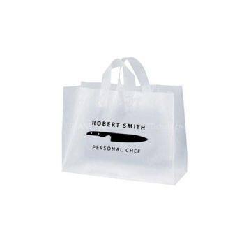 Saturn Frosted Shopping Bags W/ Foil Hot Stamp