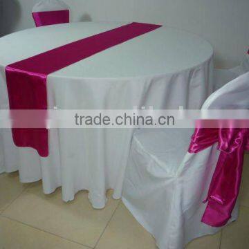 wedding white polyester chair cover and table linens for banquet