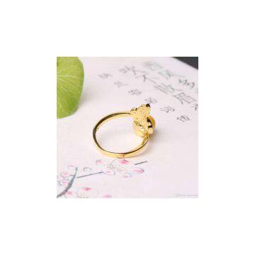 Neffly Nature 7mm Yellow Beeswax Ring Match S925 Kgold Plated Inlaid DiamondYC34280210 photo-2
