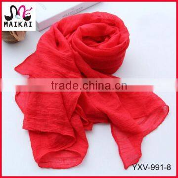 High quality sexy lady fashion solid colour plain scarf