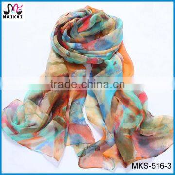 Wholesale spring summer fashion indian silk scarf