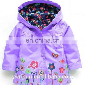 Hot Sale Kids Rain Coat Baby Girls Poncho Raincoa For 2 -6 Years