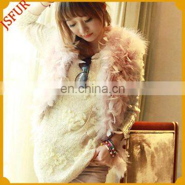 Wholesale Turkey Feather Vest For Spring Women's Waistcoat