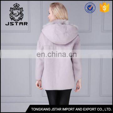 Korean Style New Arrival Grey 100% Cashmere Wool Coat photo-4