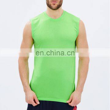 mens neon green sports racer back singlet