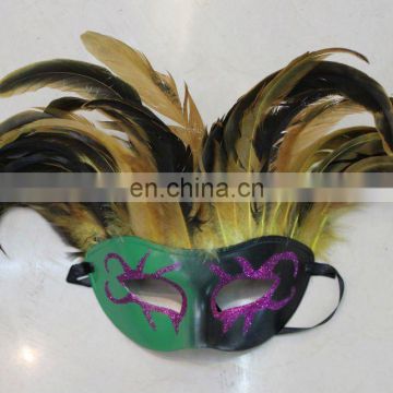 Cock feather mask