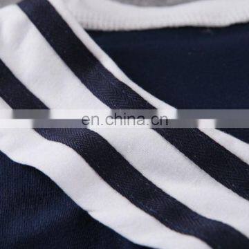 China Supplier 2016 Women Navy Blue Sailor Collar T-Shirt Lady Embroideried Blue Short Sleeve Tops photo-4
