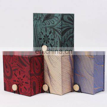2017 Classical Cotton Jewelry Packaging Bangle Box With Wood Button photo-2