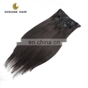 Factory Price Fashional Virgin Dark Brown Bohemian Remy Clip in Human Hair Extension photo-6