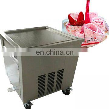 Factory Price 2018 The Best Seller Thailand Rolled Fried Ice Cream Machine/ Single Flat Pan Fry Ice