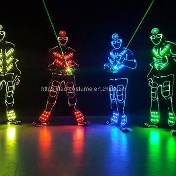 LED Luminous Glowing Costume Tron Dance Performance Show Event Costumes photo-2