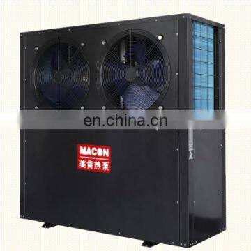 Side fan monoblock type two stage high temperature75 degree hot water heat pump