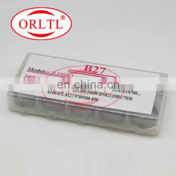 ORLTL 100 Pcs Common Rail Injector Shims B27 And Gasket Kit Fuel Inyector Adjustment Standard Sealing Washer Size 1.57-1.66mm