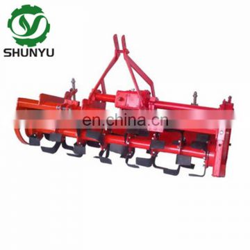 tractor mounted rotary tiller with standard pto shaft 4 blades ;chain driven rotovator