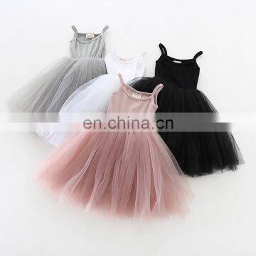 Girls sling mesh dress INS summer Amazon hot style children's cotton princess tutu skirt