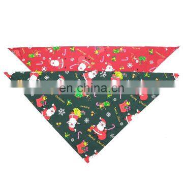 CHRISTMAS TIME!!! Wholesale Multifunctional Blue Cute Custom Printed Logo Design Triangle Pet White Scarf Dog Bandana