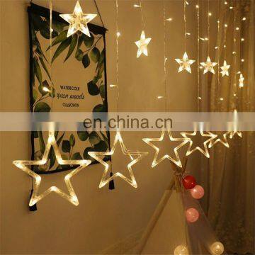 LED Star Curtain Lights Christmas String Light Outdoor Garland Fairy Lamp For Holiday Wedding Party