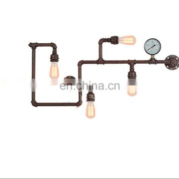 Retro Decorative Art Decor Water Pipe Edison Iron Wall Lamp